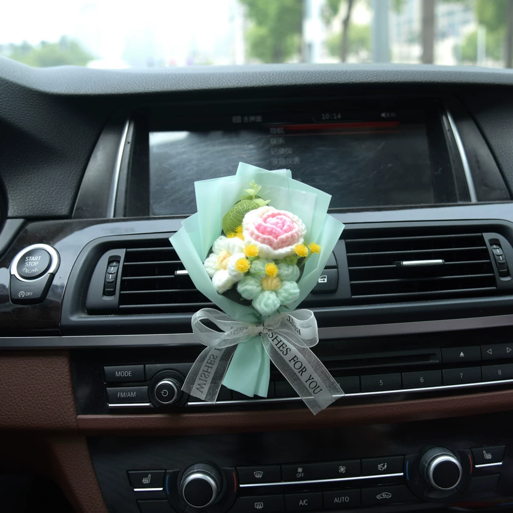 989 Вязаный вручную букет из шерсти, выход воздуха в автомобиль, духи и ароматы, интерьер авто