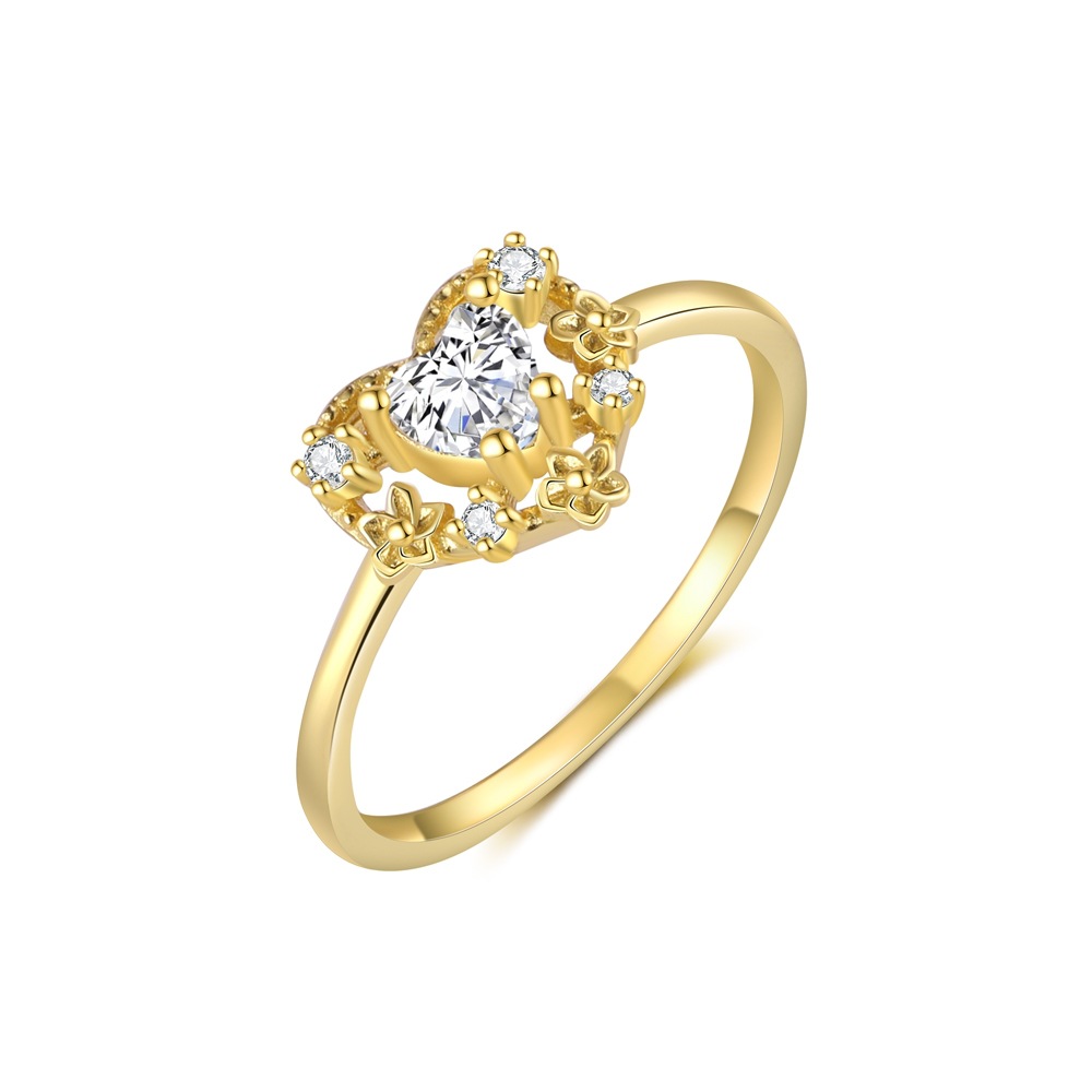 1 Piece 925 Sterling Silver Heart Shape Butterfly Open Rings display picture 5