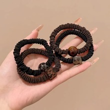 亚克力豹纹头绳女不伤发小肠发圈不勒头发圈气质扎头发橡皮筋发绳