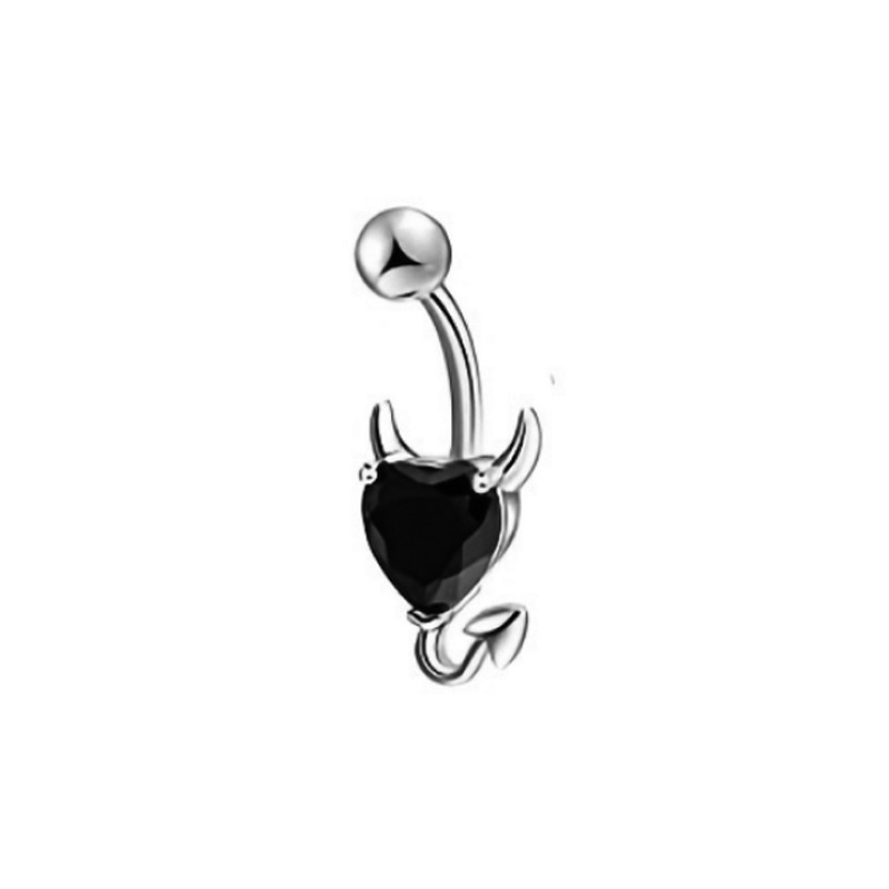 Heart Moon Navel Ring 316L Surgical Steel Belly Button Ring Dangle Planet detail image 10