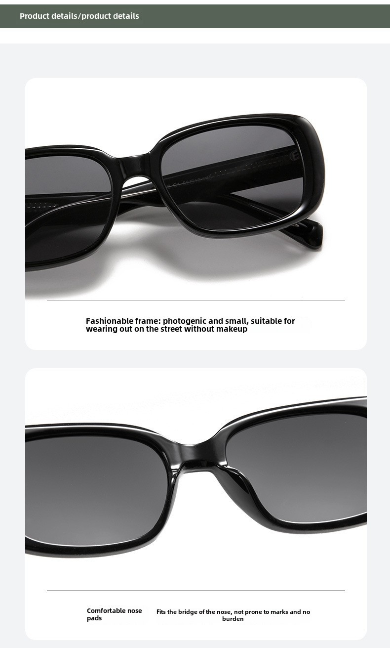 TR712 Rose's Story Yifei Polarized Sunglasses Women's Fashion Korean Cat's Eye Sunglasses_voghion.com