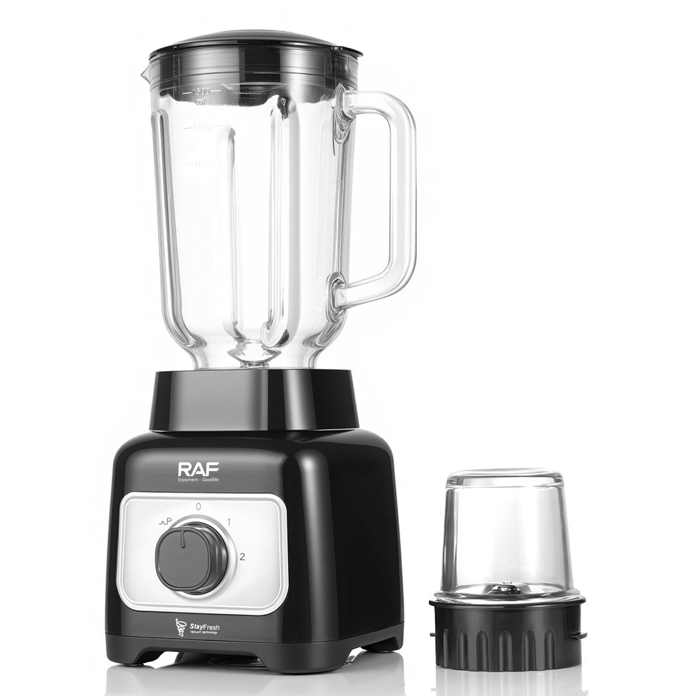 Máquina de cocina europea RAF 1.25L máquina de romper paredes exprimidor de frutas y verduras dos en uno exprimidor de vidrio doméstico máquina de jugo