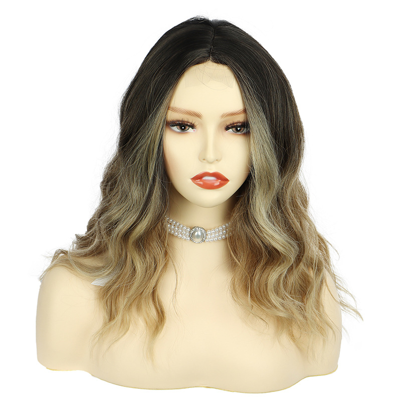 220g Weight Wigs Hairdressing Supplies Long Curly Hair Wig Hairstyle high temperature wire Hair Material Centre Parting Bangs Types Women's Simple Style Black Casual High Temperature Wire Centre Parting Long Curly Hair Wigs