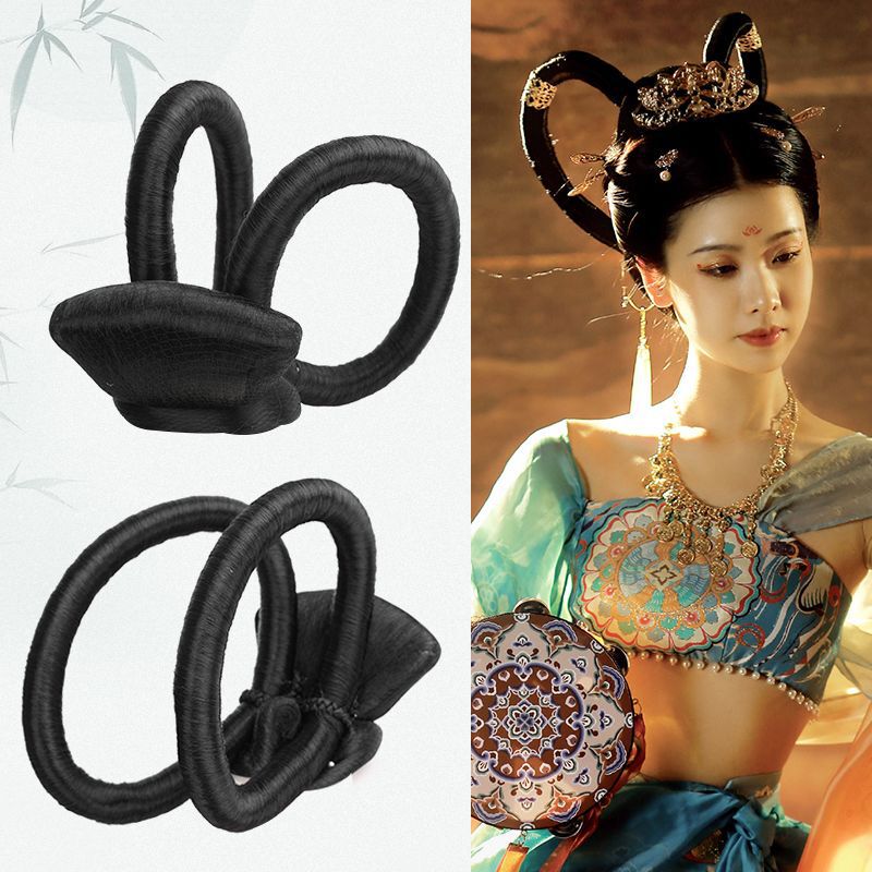 Hanfu Exotic Hair with Tang-Style Dunhuang Flying Fairy Dance Costume Hairpiece for Stage Performance Waist-Length Hanfu Exotic Hair with Tang-Style Dunhuang Flying Fairy Dance Costume Hairpiece for Stage Performance Waist-Length