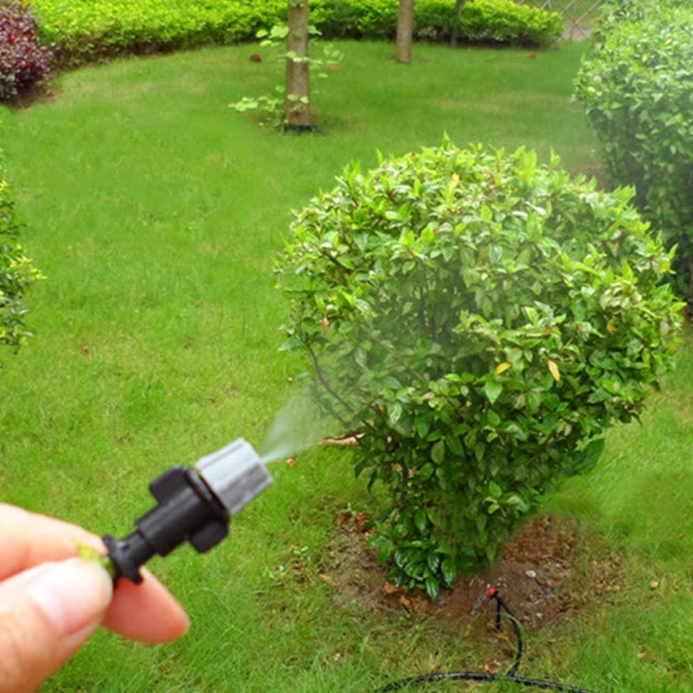 Set de pulverización gris de 10 metros Set de pulverización automática de pulverización de enfriamiento Set de pulverización automática de regador de flores Sistema de pulverización de baja presión