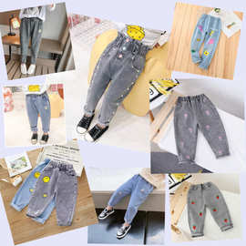春秋男童牛仔长裤外贸款儿童牛仔裤童装儿童韩版休闲库存处理裤子
