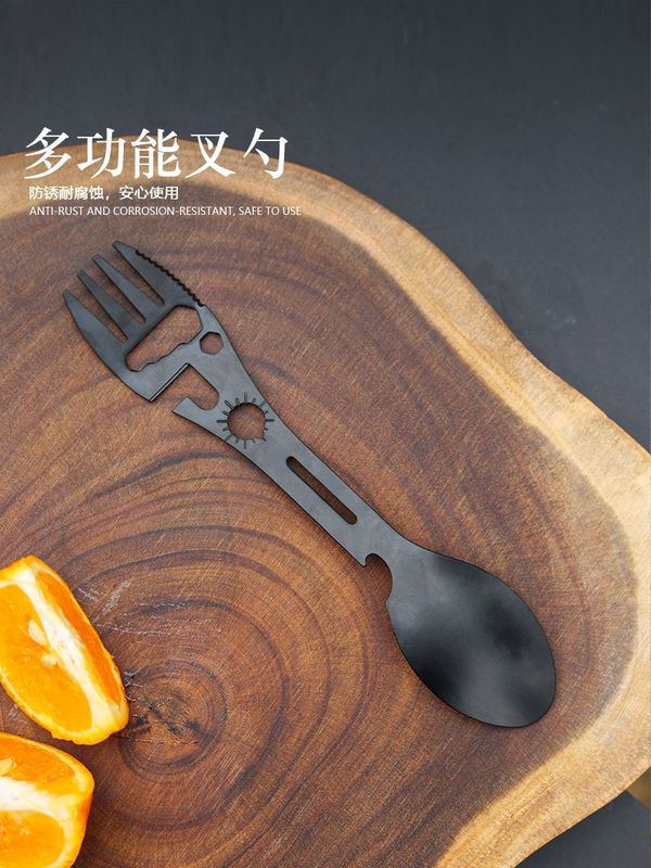 クロスボーダーアウトドア多機能レンチオープナースプーンオープナー魚フォークスプーンキャンプ食器用品スプーン|undefined