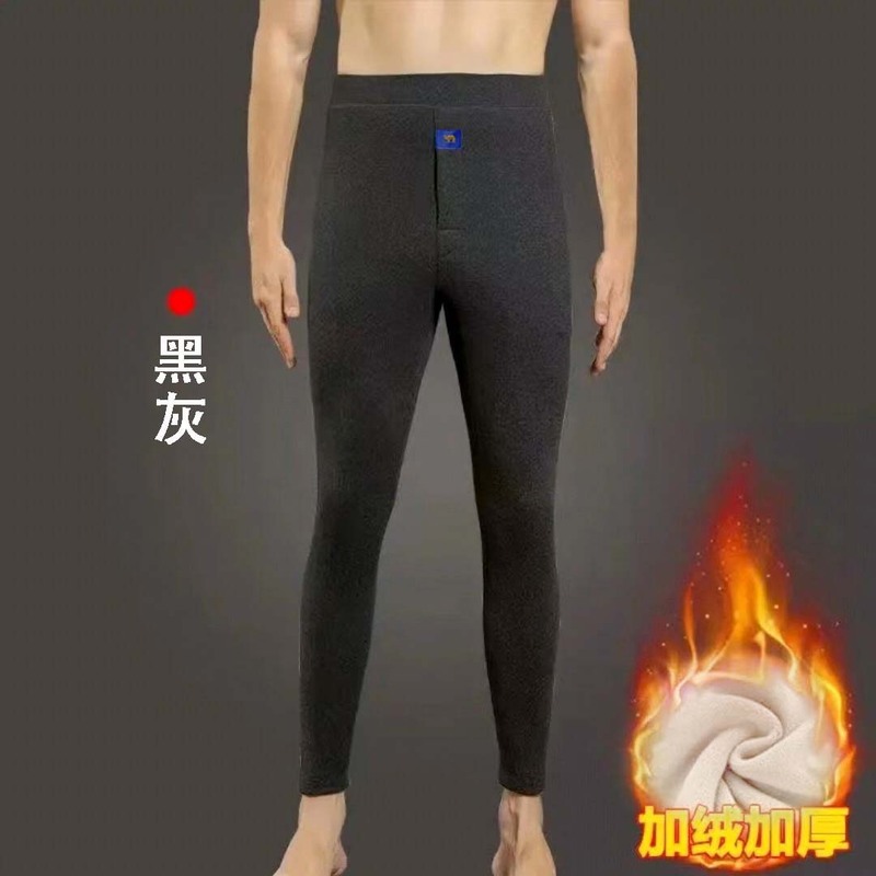 男性は秋冬にベルベットを厚くして保温ズボンを厚くした徳絨毛と奥粒絨毛の高腰保温内に下着を着た男性の卸売り|undefined