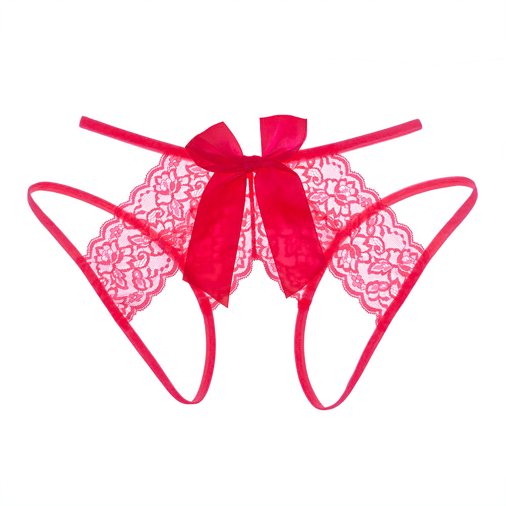 Plus-Size Lace Lingerie Set with Open-Crotch Panties, Pink, XL — detail image 15