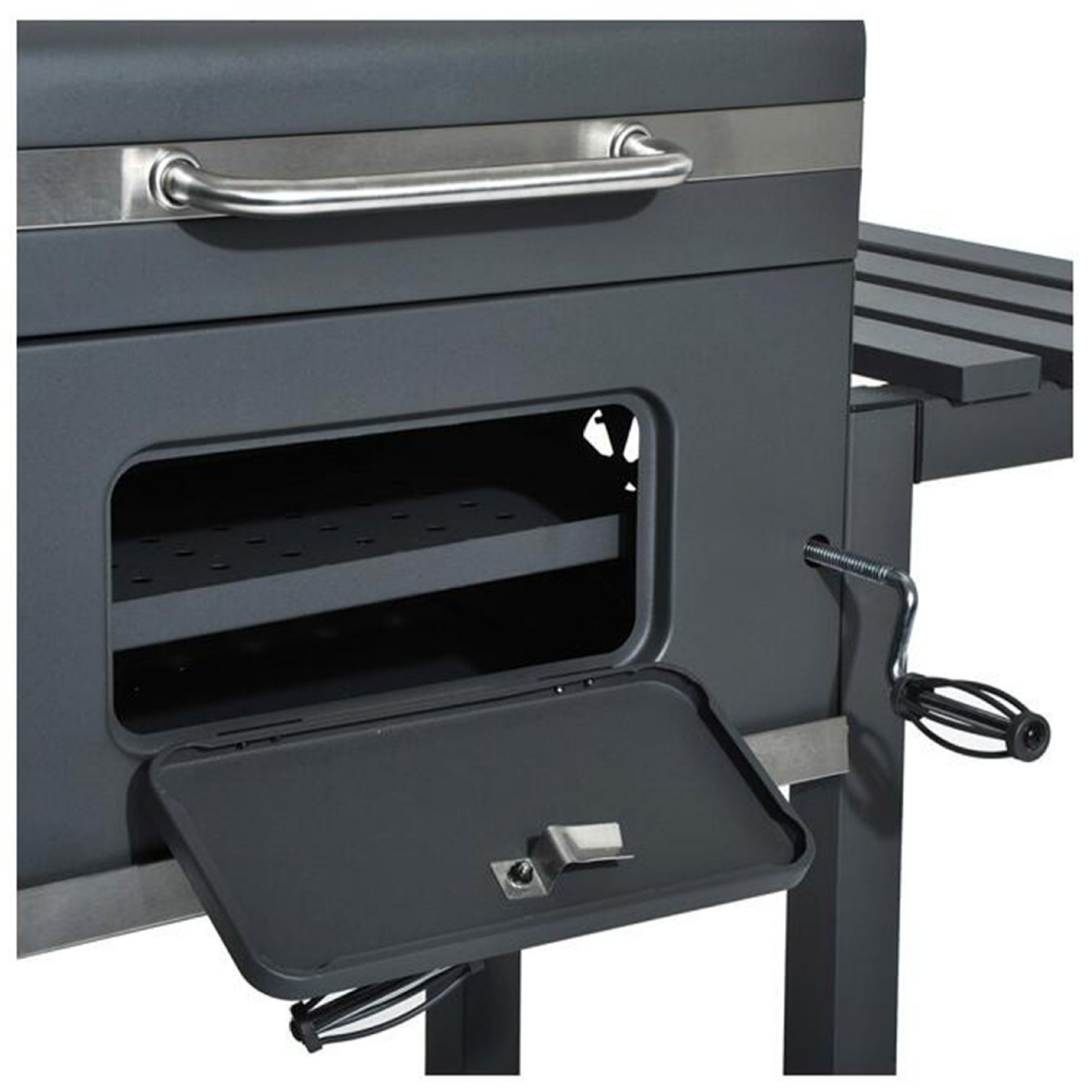 Los fabricantes producen gran horno de barbacoa horno de caja cuadrada grande horno de barbacoa de alta calidad Parrilla de barbacoa con placa lateral rueda horno de barbacoa