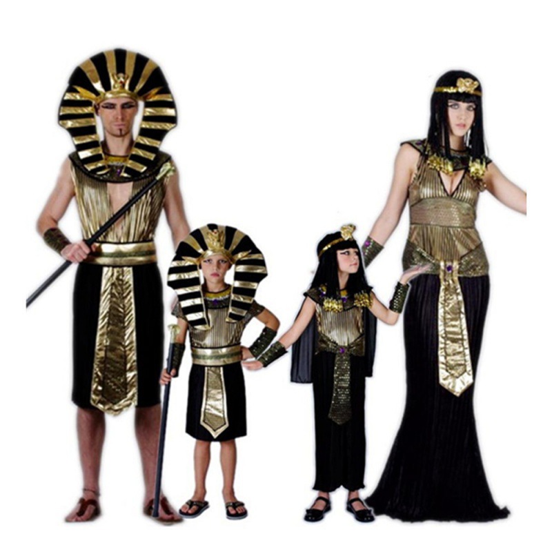Egyptian Pharaoh Cleopatra Adult Boys and Girls Boys and Girls Halloween Performance Costumes Christmas New Year Costumes
