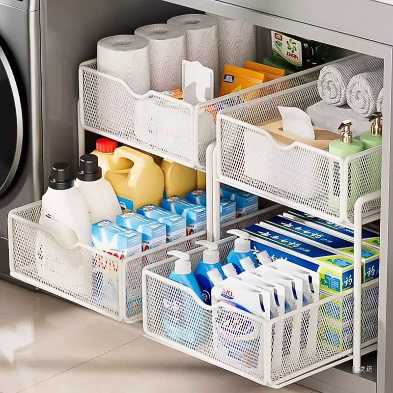 Шкаф для ванной комнаты, стеллаж для хранения, выдвижной ящик для ванной комнаты, подводная раковина, многослойное хранилище