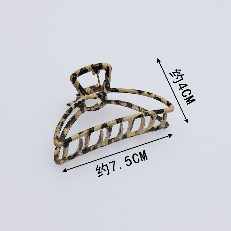 豹纹 中号弧形抓夹