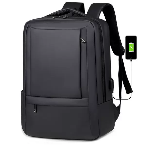 Cross-Border Men's Business Backpack Leather Film Multifunctional Waterproof Leisure Backpack Business Trip Travel Computer Backpack