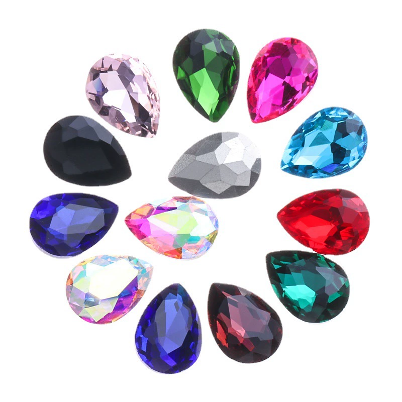 Glass phone case drop-shaped, decorations, 100 pieces