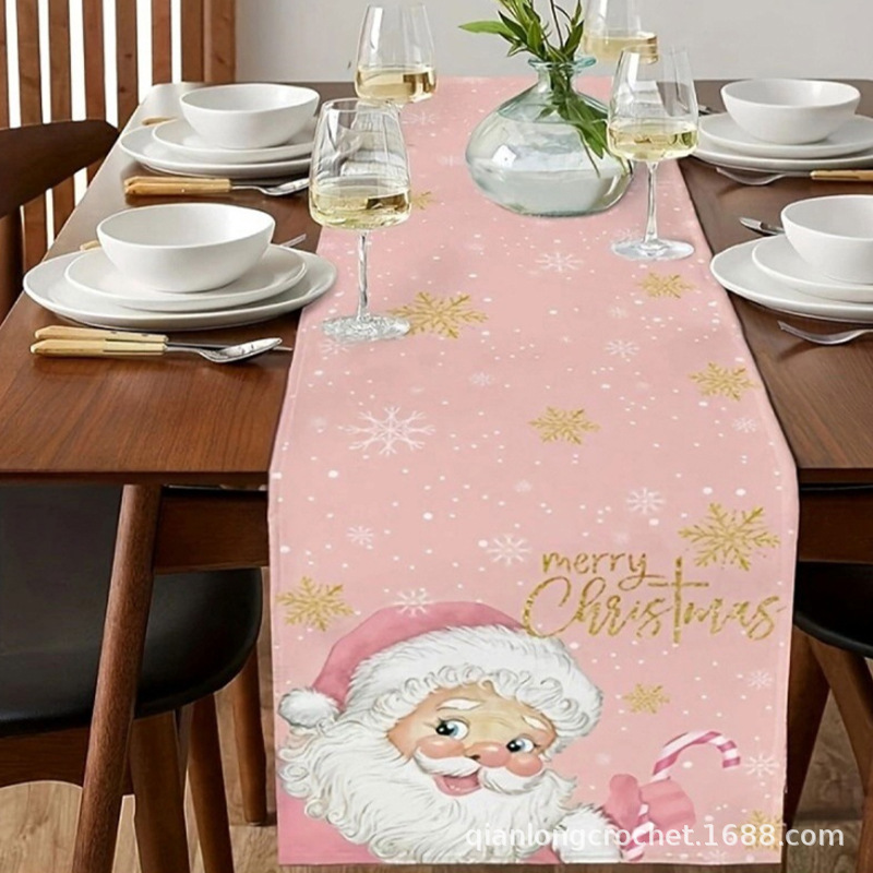 temujit クロスボーダー Amazon 新しいクリスマステーブルフラグ冬クリスマスプリントテーブルマットカスタマイズ可能|undefined