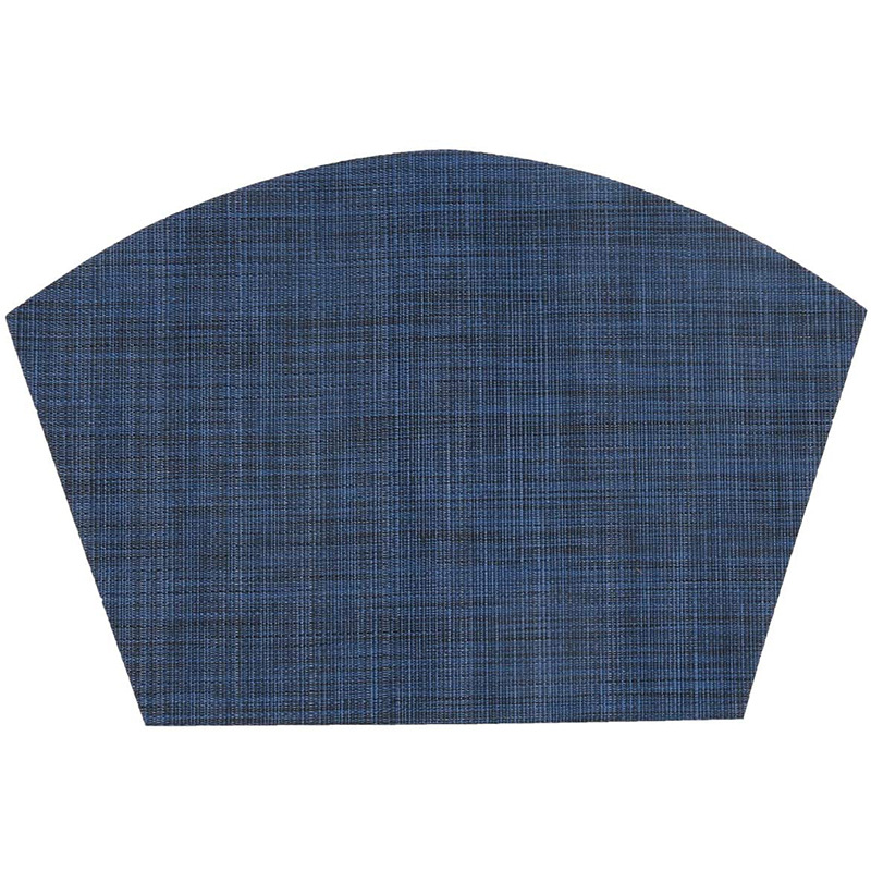 Placemat transfronterizo en forma de abanico, combinación simple y versátil, lavable y fácil de limpiar, texlin espesado Western placemat