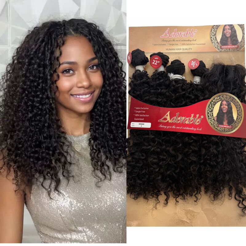 Jerry Curly Small Curly Hair Extensions 4 Bundles with Lace Hair Pieces African Women's Curly Hair Extensions Cross-Border Wholesale Jerry Curly Small Curly Hair Extensions 4 Bundles with Lace Hair Pieces African Women's Curly Hair Extensions Cross-Border Wholesale