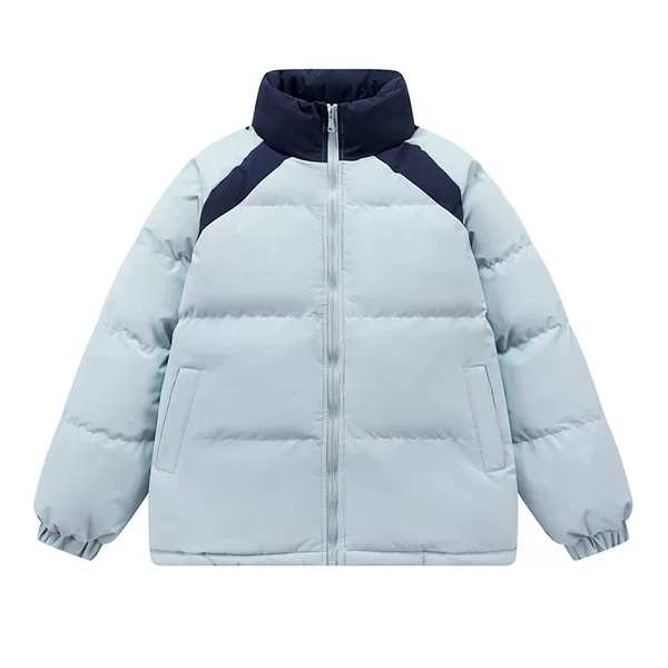 Eryikai brand couple's autumn and winter oversized color-block raglan sleeve cotton jacket, unisex outdoor thickened workwear