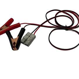 厂家直供50A安德森2*1m㎡红黑电源线长度2米，尾带50A鳄鱼夹