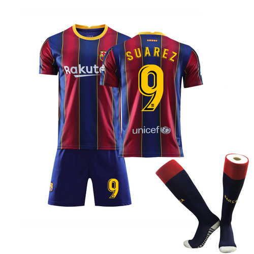 Barcelona Home and Away Jersey 20-21 Messi Player Kit Children's Football Kit for Boys