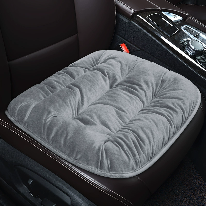 Зимняя автомобильная подушка сиденья утолщена, теплая и короткая плюшевая подушка сиденья