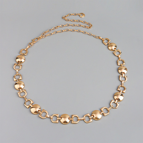 Creative exaggerated waist chain European and American cross-border jewelry hip-hop punk metal chain women's geometric personality retro body chain
