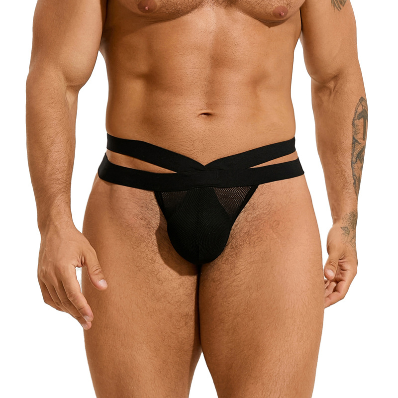 Comercio exterior de hombre malla transpirable elástico thongs cintura baja caderas abiertas emociones interesantes pantalones íntimas amazonas un cabello