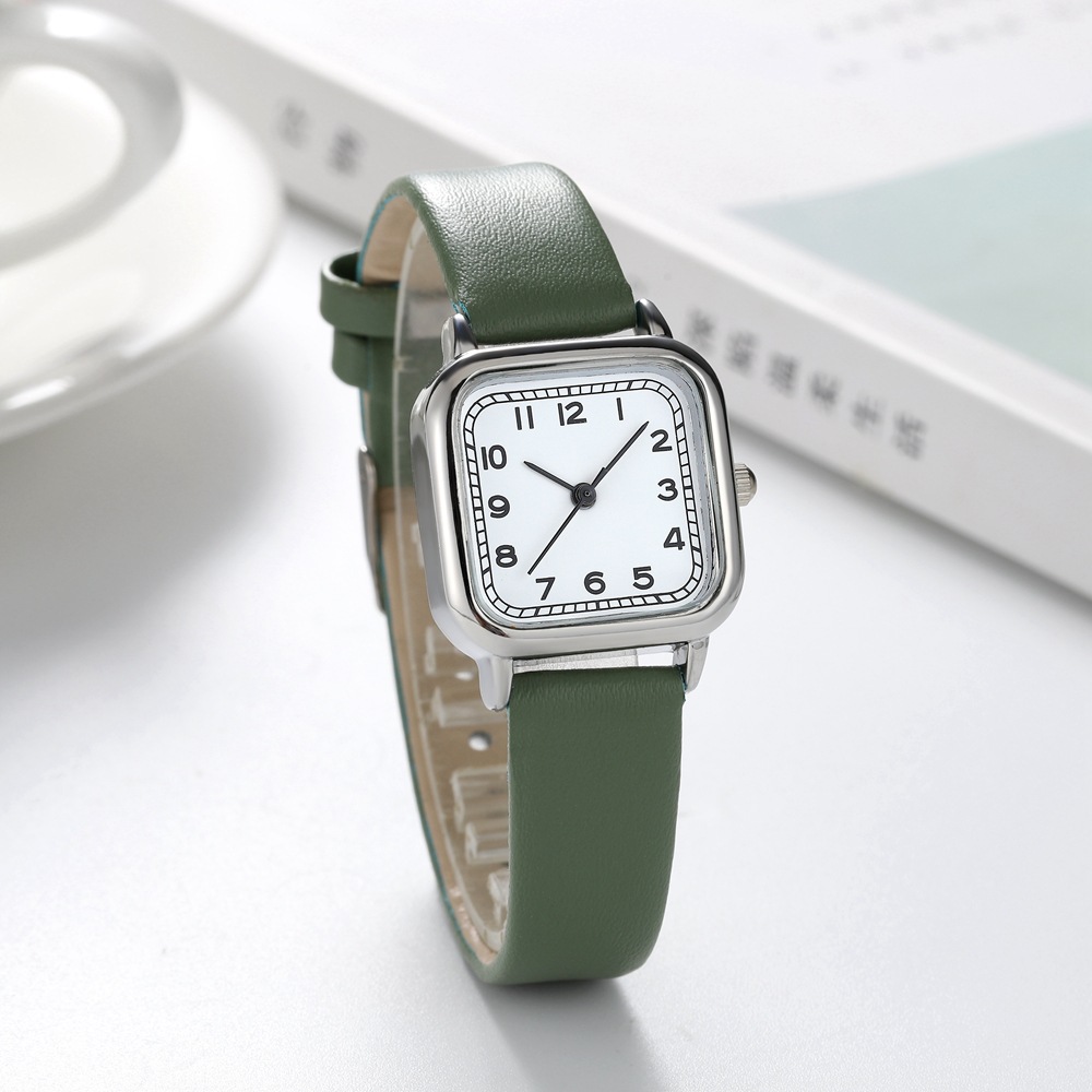 Live broadcast of new Instagram Fengsen series digital fashion minimalist square small dial student belt women's watch_voghion.com
