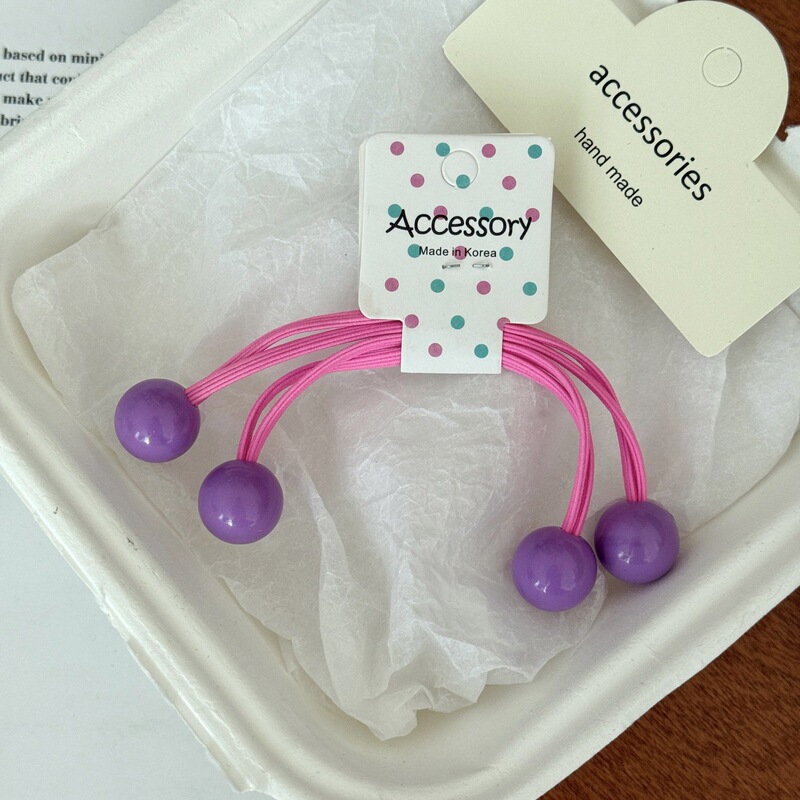 子供のキャンディー色の髪輪の双頭ひものゴムボールの髪ひもの赤ちゃんは高い馬尾を刺して髪を傷つけません。|undefined