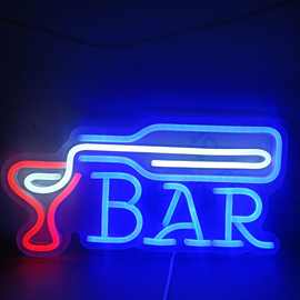 LED新款霓虹灯酒吧广告牌BAR灯牌欧美热销跨境电商货源亚马逊灯牌