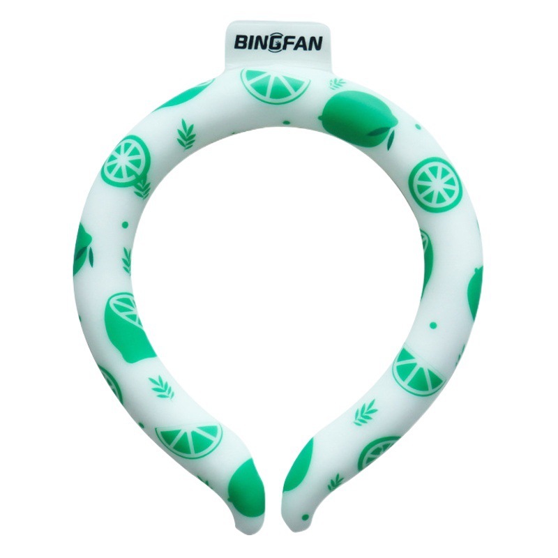 Collar de hielo explosivo transfronterizo, prevención del golpe de calor, repelente de mosquitos, anillo de hielo de verano, collar de sensación de hielo al aire libre, artefacto de enfriamiento, cuello colgante, anillo frío