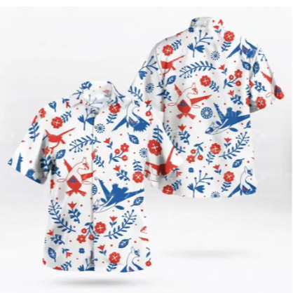 Summer 2026 Hawaiian Shirt Pattern T-Shirt Spring Sports Men's Camp Shirt Children's T-Shirt