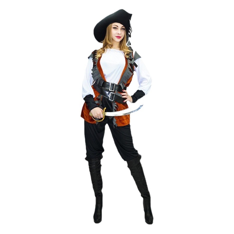 Halloween de las mujeres adultas pirata Cosplay traje adulto mujer pirata etapa traje ropa de fiesta