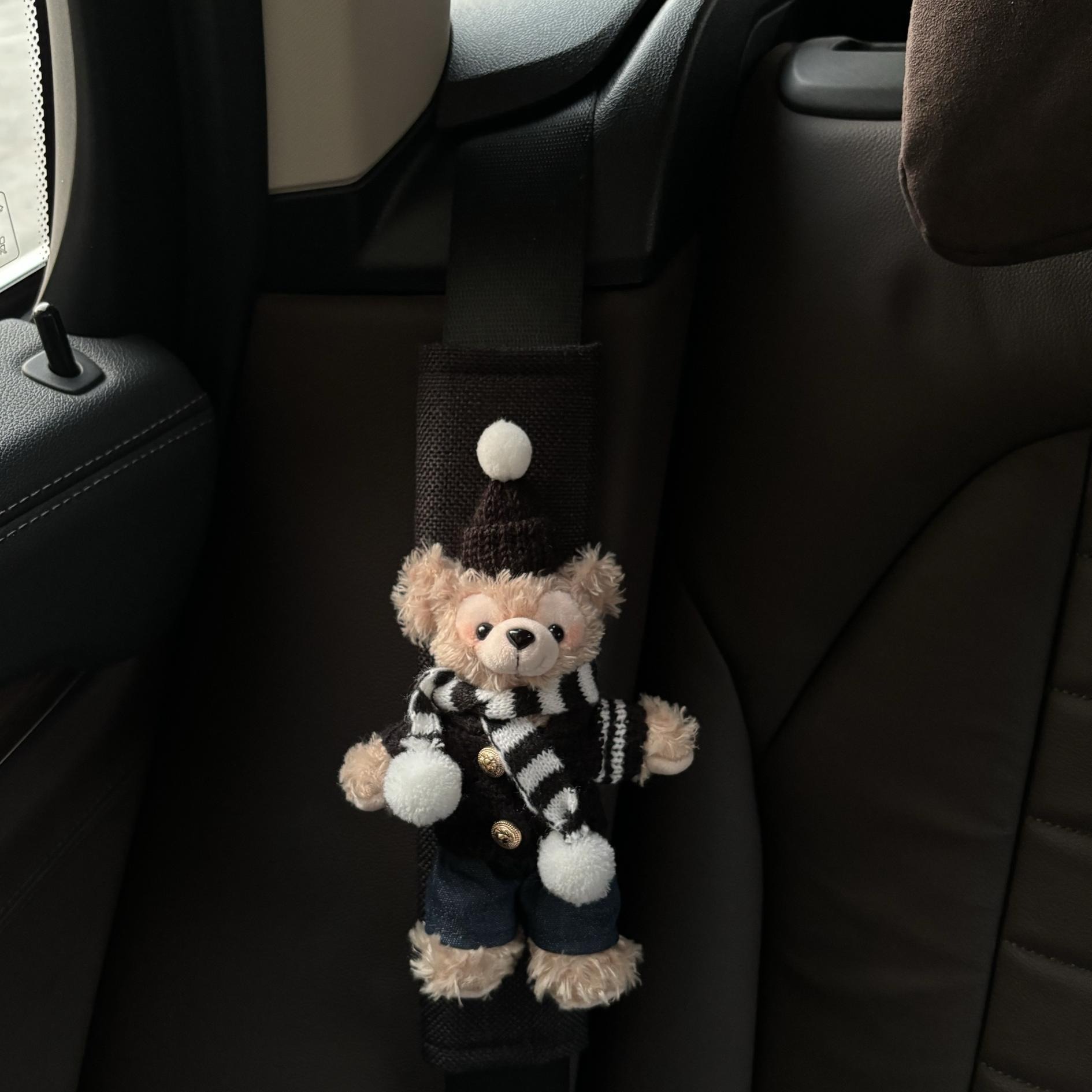 Sunset oso cinturón de coche funda de hombro cuello anti-estrangulado cinturón de seguro para niños muñeca de peluche regalo de coche nuevo Duffy