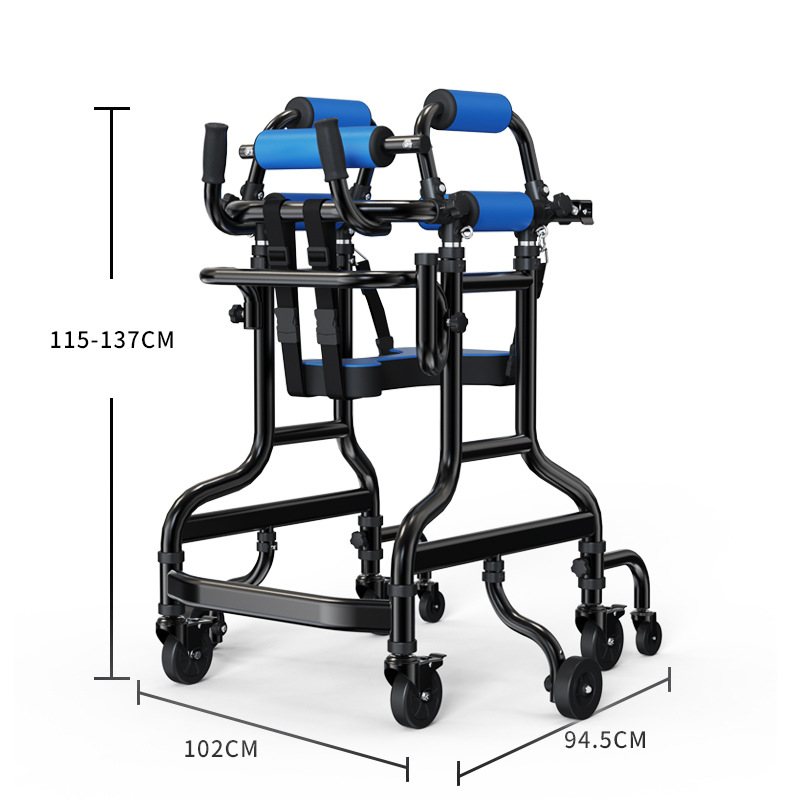 Walking Wheel para adultos Hemiplegia anciano asistente de caminar Equipo de entrenamiento de rehabilitación para caminar andador postoperatorio
