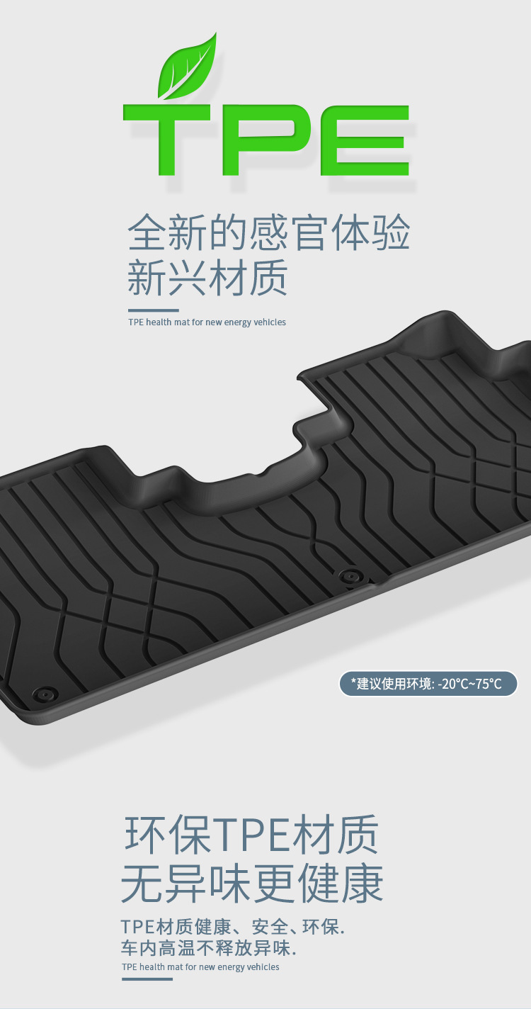 Suitable for 25 Changan Qiyuan Q07 Car Floor Mats, Special Car Floor Mats, Tpe Floor Mats, Environmentally Friendly Trunk Mats