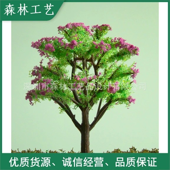 Модель здания песочного стола дерево мох микро ландшафтного украшения растения, персик tree-D5