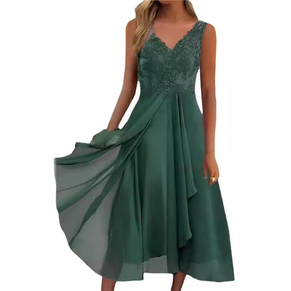 lace shiffon long skirt