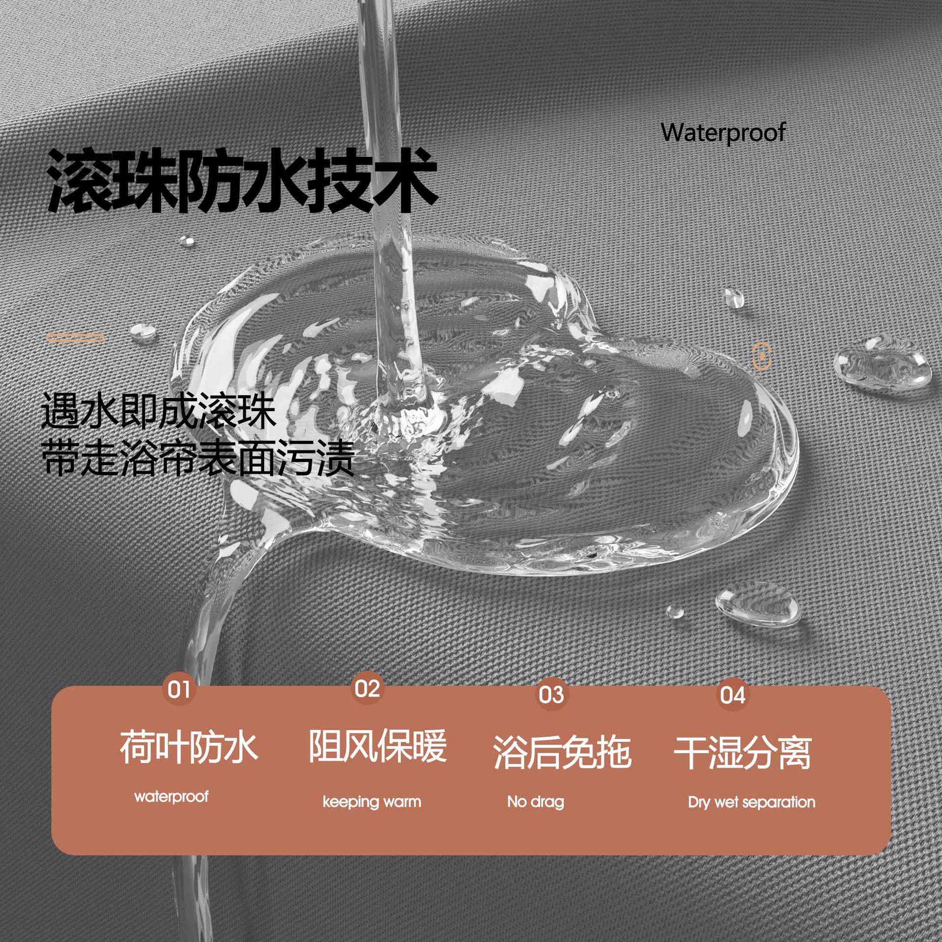 Transfronterizo de poliéster cortina de ducha de color sólido engrosada impermeable y a prueba de moho baño hotel partición cortina fabricante