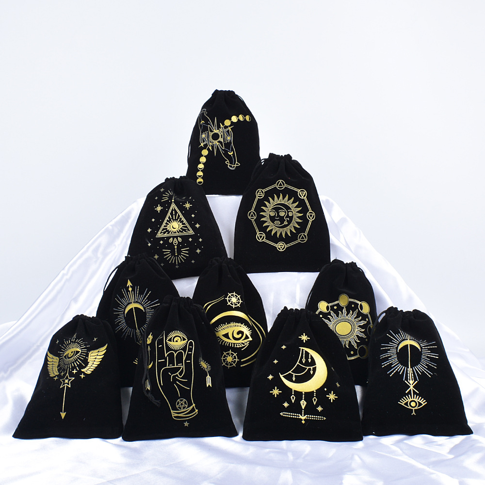 Tarot Object Storage Bag Cross-Border Velvet Crystal Jewelry Gift Packaging Storage Bundle Flap Pocket Pants