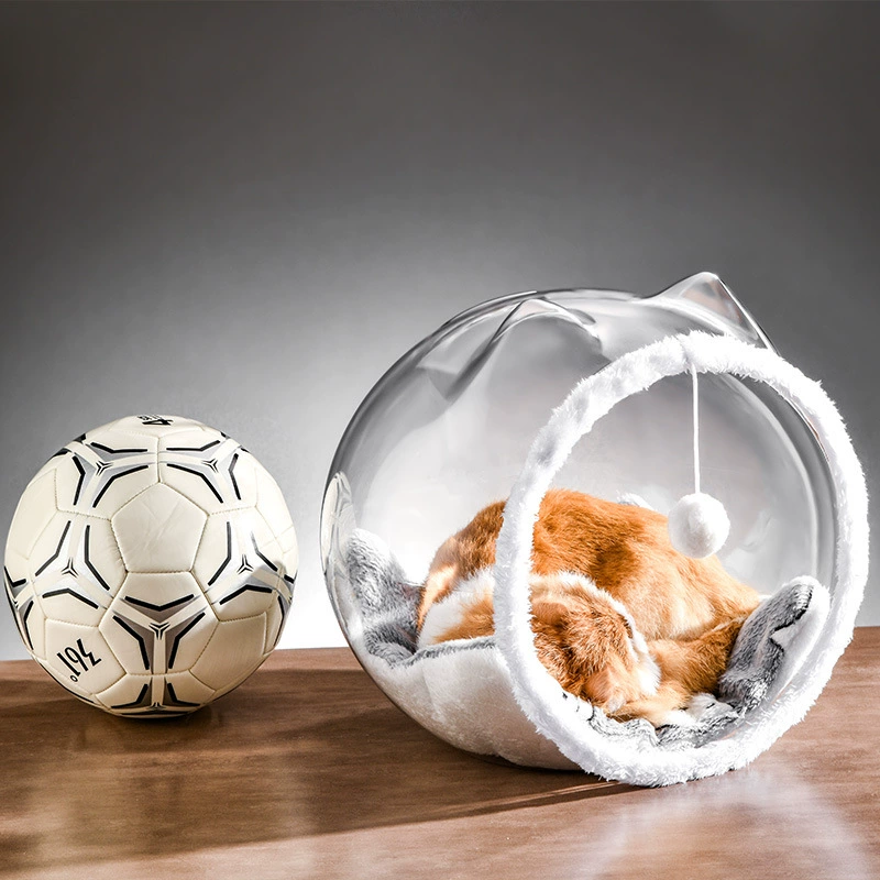 Повседневное и доступное роскошное домашнее кошачье гнездо, легкая в уходе прозрачная клетка для домашних животных, дышащее гнездо небольшого размера с антипригарным покрытием для волос