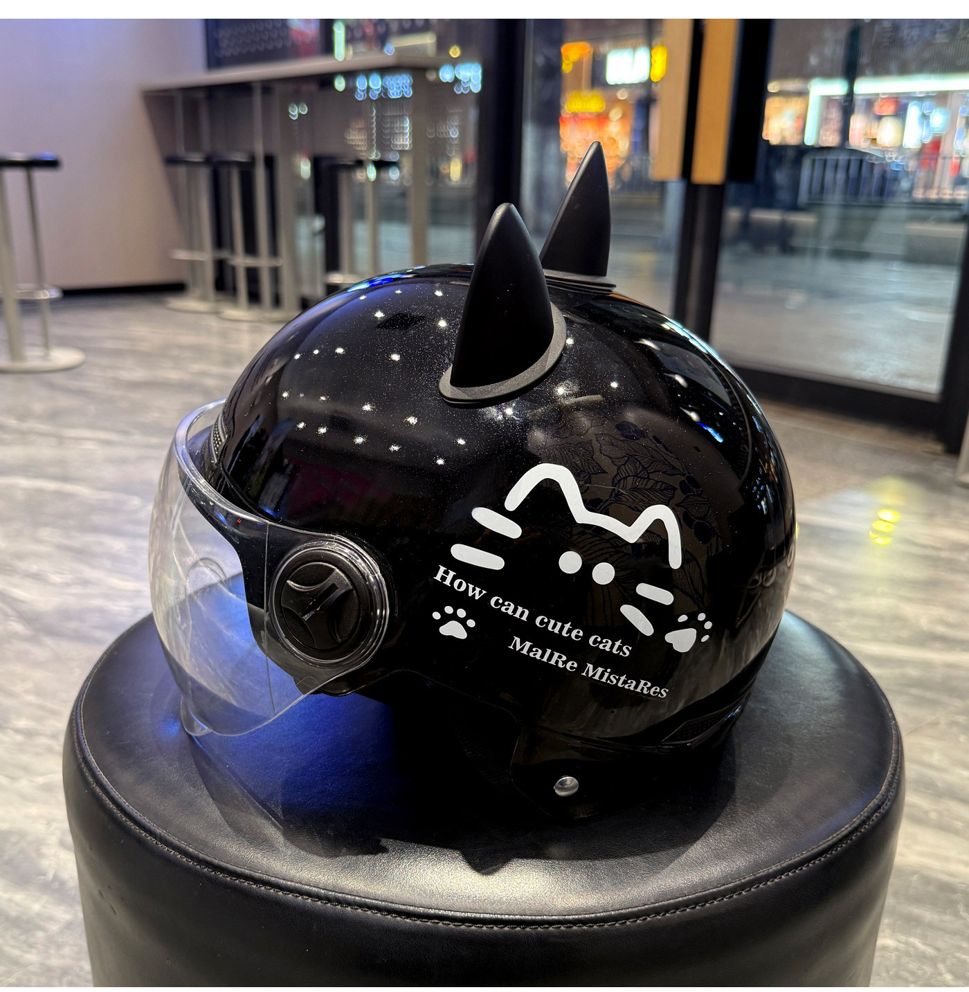 Simple Cat Design C Certified Electric Vehicle Helmet National Standard Summer Women's Electric Scooter Safety Helmet Four Seasons Sun Protection Half Helmet