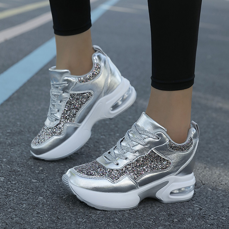 Damen Herbstmode All-in-One-Erhöhung Damenschuhe dicke Sohle Freizeitsportschuhe_voghion.com