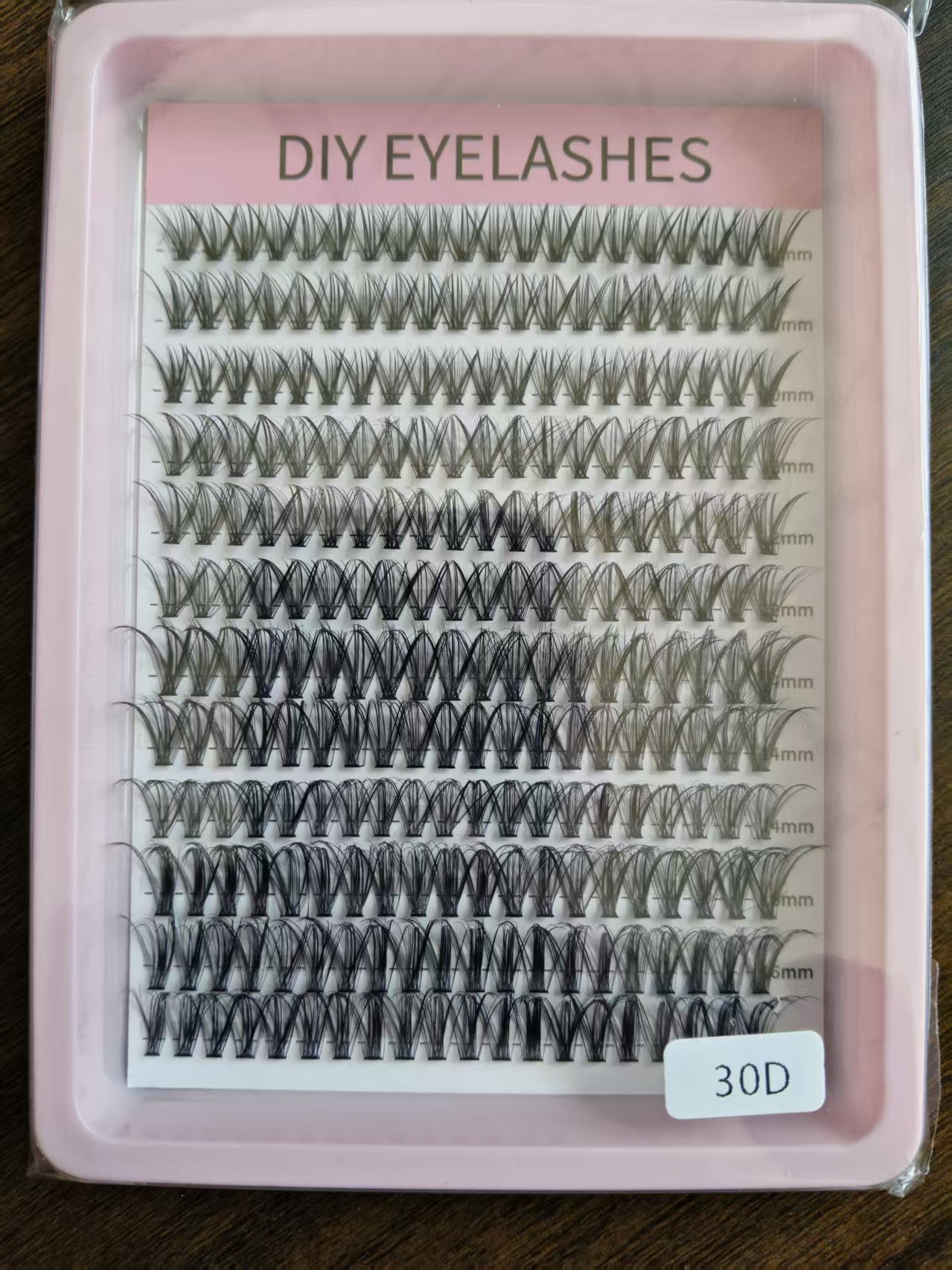 30P40P transfronterizo de fusión en caliente de pelo falso pestañas segmentación auto-injerto denso escenario natural de pelo blando falso pestañas
