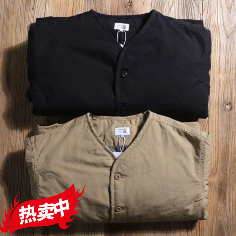 Six uncles with retro 65 military collarless winter cotton-padded jacket men's quilted waterproof warm liner tooling coat tide