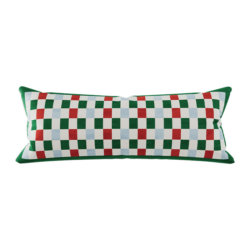 Estilo moderno estricto almohada larga sofá de sala de estar sensación de atmósfera universal almohada de cintura almohada cojín de coche siesta