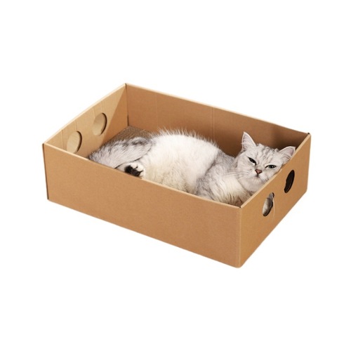 Cat Scratch Board Cat Bed Combo Large Corrugated Paper Scratch Pad Replaceable Cat Toy Self-Entertaining Pet Supplies