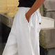 Cross-border Women's Pants Solid Color Cotton and Linen Ankle-length Pants 2023 New Casual Pants Loose All-match Elasticated Waist Long Pants