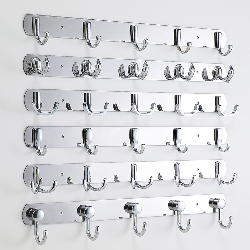 Stainless Steel Hooks Bathroom Coat Hooks Bedroom Coat Hooks Stainless Steel Row Hooks Kitchen Storage Pendants Factory Wholesale